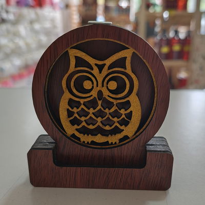 Cascadas MDF con Brillos 11cm - Buho