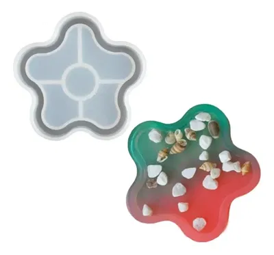Molde Silicona - Posavaso Flor - Cod1117