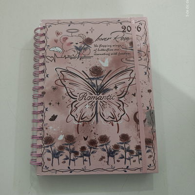 Agenda Mariposa Rosa 25 x 18 cm