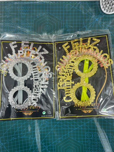 Vincha Cumpleaños + Anteojos