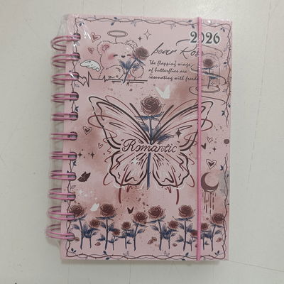 Agenda Mariposa Rosa - 16x11 cm