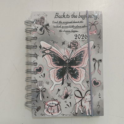 Agenda Mariposa Gris - 16x11 cm