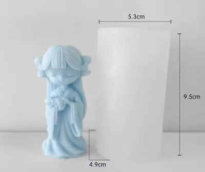 Molde Silicona - Geisha con conejito - Cod1115