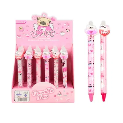 Lapicera Boligrafo Borrable Retractil Gatitos y Perritos