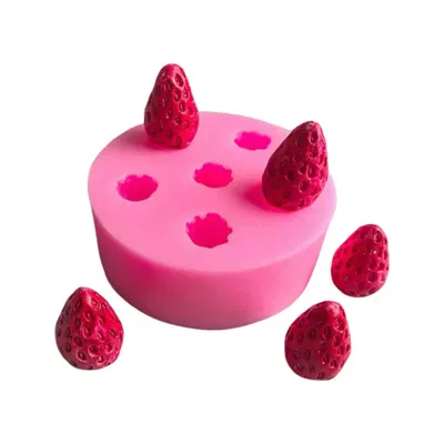 Molde Silicona - 6 Mini Frutillas - Cod114