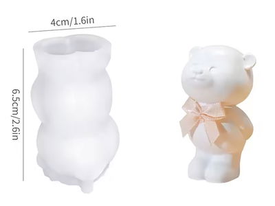 Molde Silicona - Osito parado manos atras - Cod1137