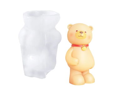 Molde Silicona - Osito parado con Collar - Cod1138