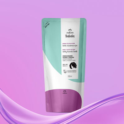 Natura - Repuesto Acondicionador Cabello Rizado - Mora y Aceite de Coco 280ml