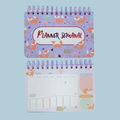 Planner Semanal con espiral Zorro