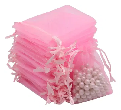 Bolsas de Organza - 9x12cm - ROSA x Unid