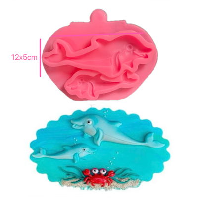 Molde Silicona - 2 Delfines - Cod1150