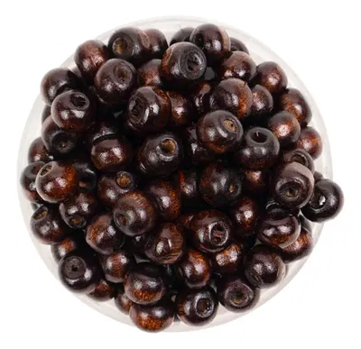 Mostacilla Madera - 8mm - 50 unidades - MARRON OSCURO