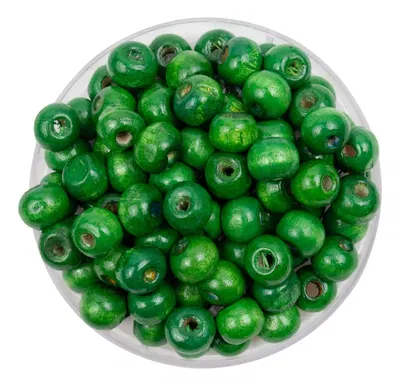 Mostacilla Madera - 8mm - 50 unidades - VERDE