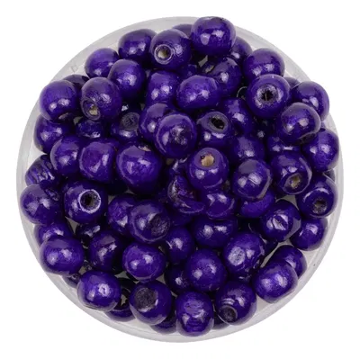 Mostacilla Madera - 8mm - 50 unidades - VIOLETA