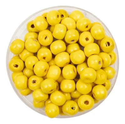 Mostacilla Madera - 8mm - 50 unidades - AMARILLAS