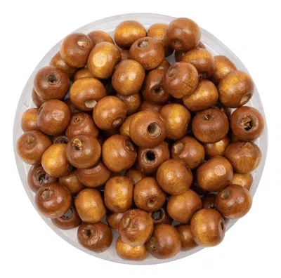 Mostacilla Madera - 8mm - 50 unidades - MARRON CLARO