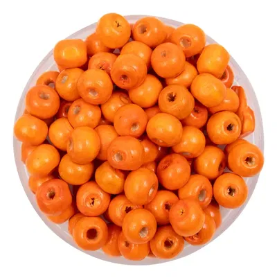 Mostacilla Madera - 8mm - 50 unidades - NARANJAS