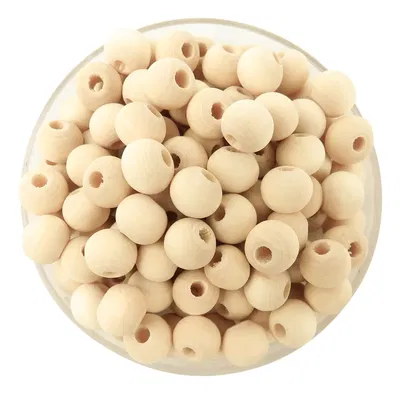 Mostacilla Madera - 8mm - 50 unidades - NATURAL