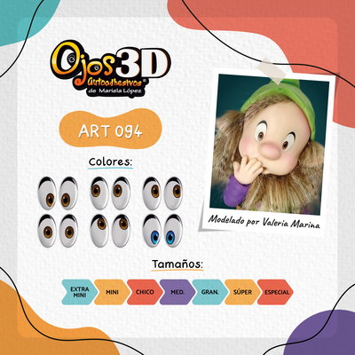 Ojos Autoadhesivos 3D Cod094