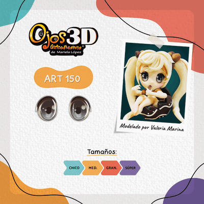 Ojos Autoadhesivos 3D Cod150