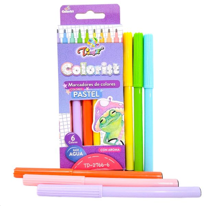 Marcadores de Colores Pastel x 6u