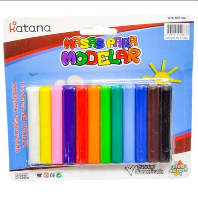 Masa para modelar 12 colores 