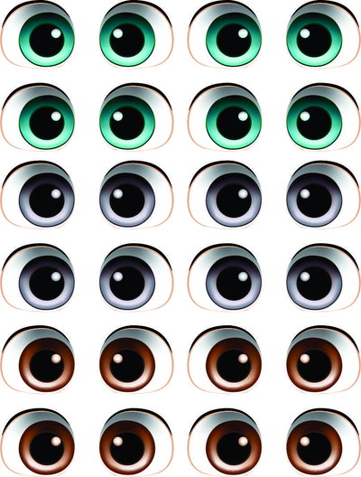 Ojos Autoadhesivos 3D Cod141 