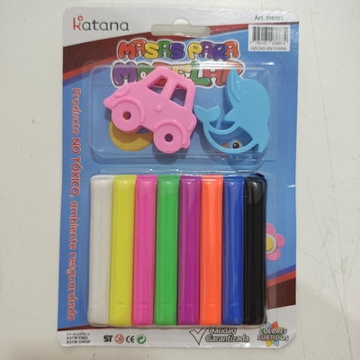 Masa para modelar 8 unidades + 2 moldes