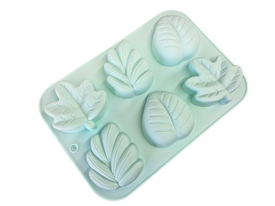 Molde Silicona - 6 Hojas Grandes - cod1190