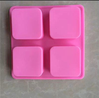 Molde Silicona - 4 Cuadrados Grandes - cod1201