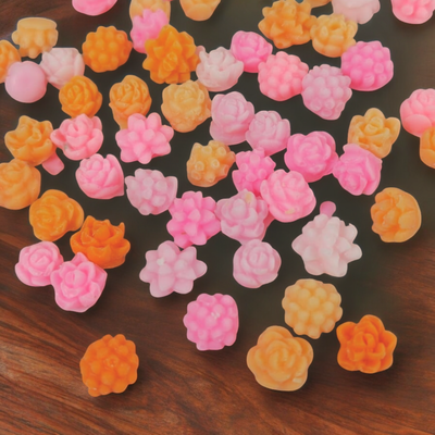 Apliques de APF - Mini Suculentas tonos rosa y naranja x 25gr