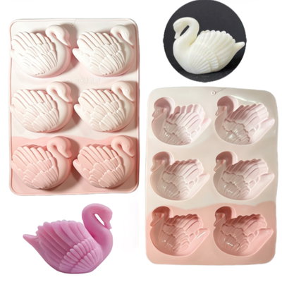 Molde Silicona -6 Cisnes - cod1204
