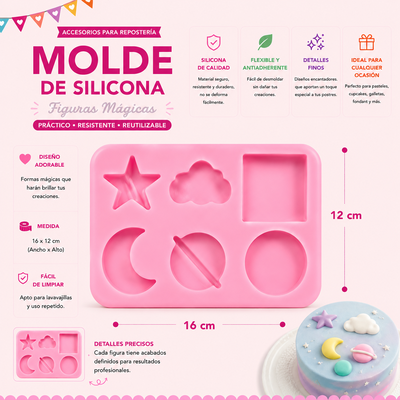 Molde Silicona - Luna Estrella - cod1211