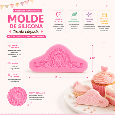 Molde Silicona - Flor barroco - cod1227