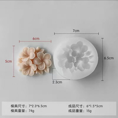 Molde Silicona - Flores de Plumeria - cod1208