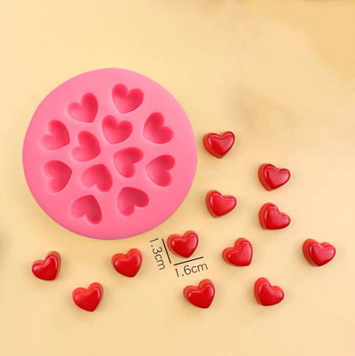 Molde Silicona - 12 Mini Corazones - cod1220