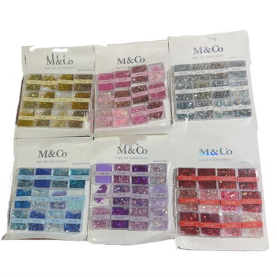 Set 12 Glitter y Brillos - Degrade de colores