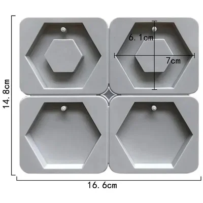 Molde Silicona - Perfumero Wax Melts -4 Hexágonos - Cod1242