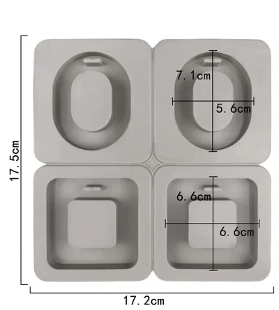 Molde Silicona - Perfumero Wax Melts - Ovalo y Cuadrado - Cod1246