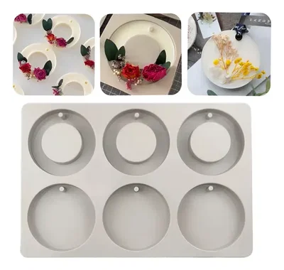 Molde Silicona - Perfumero Wax Melts - 6 Circulos - Cod1235