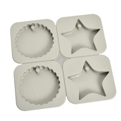 Molde Silicona - Perfumero Wax Melts - Circulos y Estrellas - Cod1237