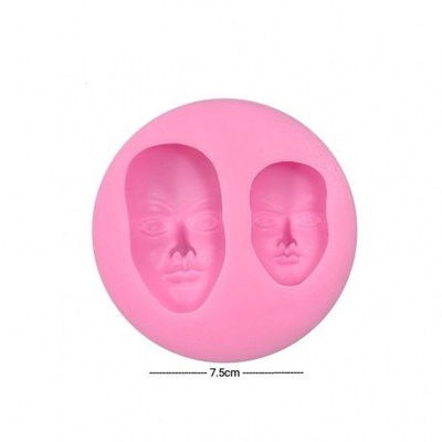 Molde Silicona 2 Caritas - Cod574