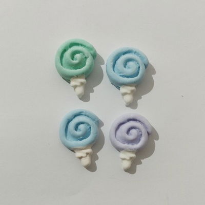 Aplique en Porcelana Fría - Golosina Chupetín Chico x 4u