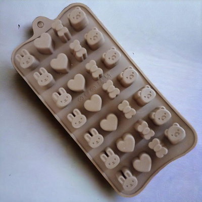 Molde Silicona - Mini Pills Animalitos Corazones y Moños - Cod615