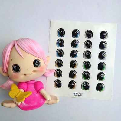 Ojos Autoadhesivos 3D Cod502 - Sofia Gomez