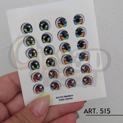 Ojos Autoadhesivos 3D Cod015 - Sofia Gomez