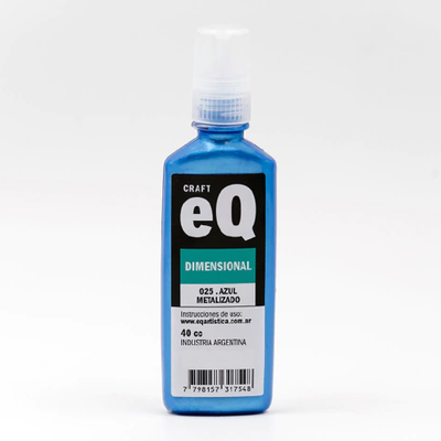 Dimensional 3D Metalizado EQ - Azul