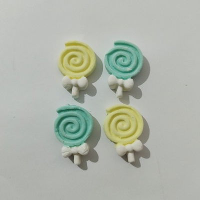 Aplique en Porcelana Fría - Golosina Chupetín Mediano x 4u