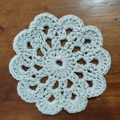 Posa vasos a Crochet 13 cm - Natural