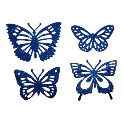 Decoracion Mariposas - Goma Eva con Glitter
